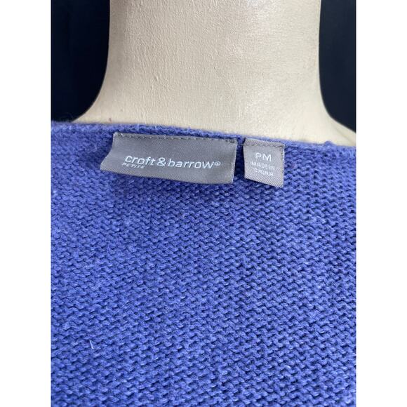 Vintage Ugly Christmas Sweater, Croft & Barrow Petite, Periwinkle Blue Cardigan - Picture 11 of 11